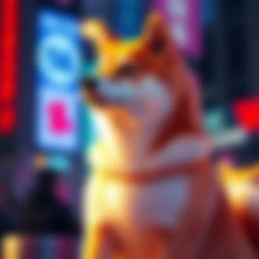 Illustration of the Shiba Inu cryptocurrency symbol