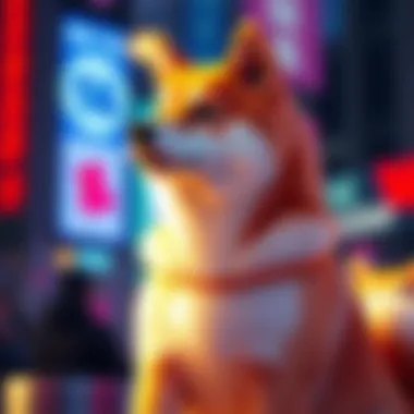 Shiba Inu Cryptocurrency Symbol Illustration of the Shiba Inu cryptocurrency symbol