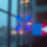 A digital representation of the Ripple logo intertwined with Bank of America's emblem, symbolizing collaboration.