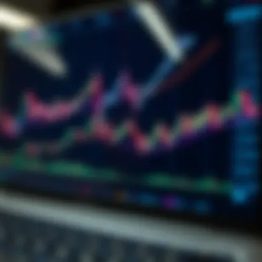 Cryptocurrency Market Dynamics A digital chart depicting cryptocurrency market trends