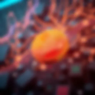 Chia Blockchain Technology Visualization Visualization of blockchain technology behind Chia