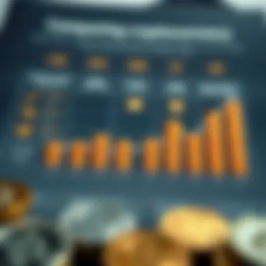 Infographic comparing various cryptocurrencies available