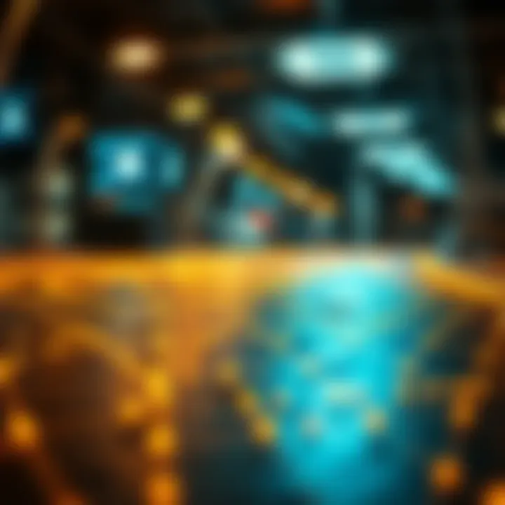 Visual representation of industry use cases for blockchain