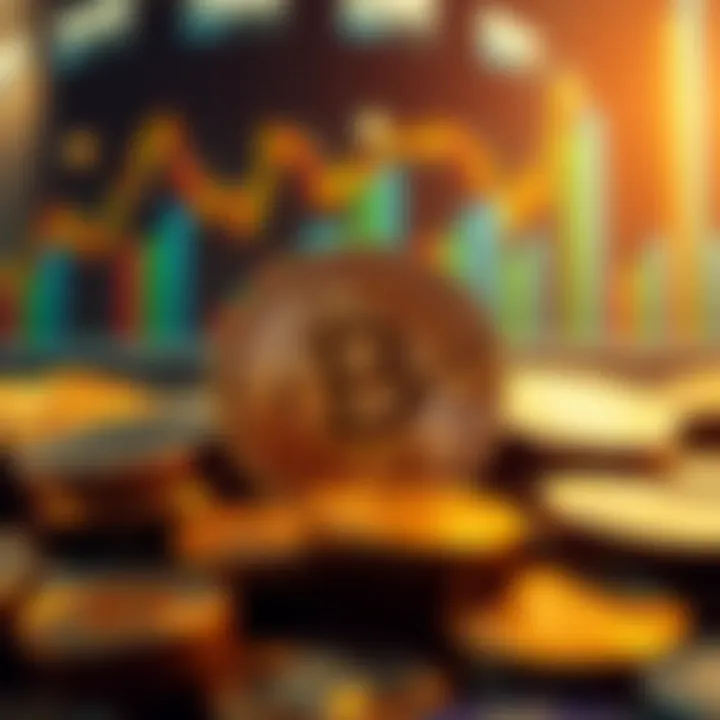 An abstract representation of diverse cryptocurrency platforms