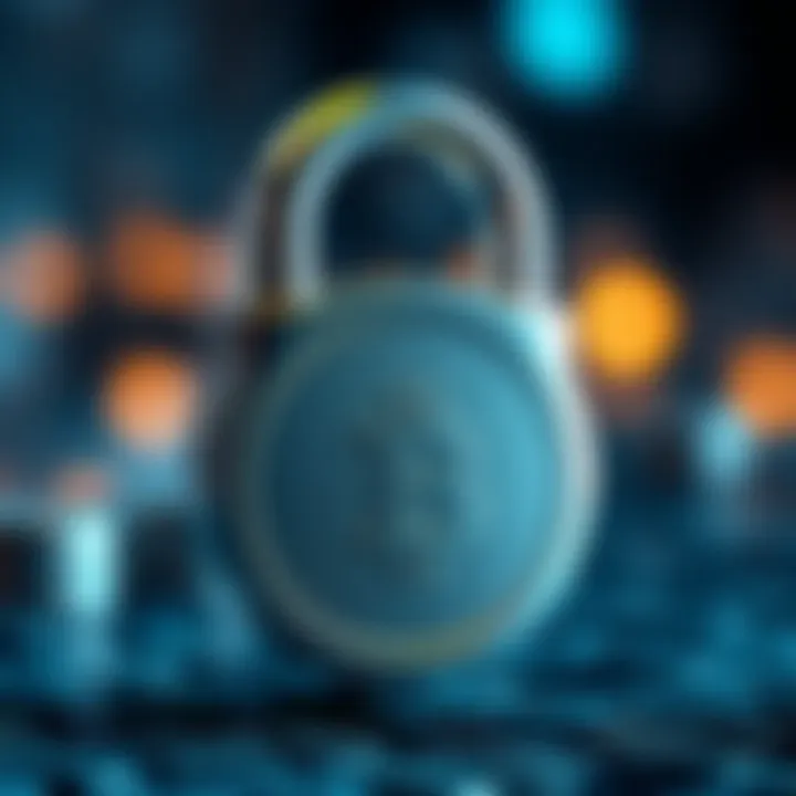 A secure padlock symbolizing security measures in cryptocurrency transactions