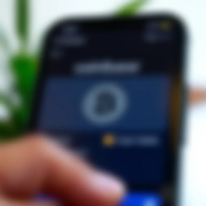 Coinbase Wallet User Interface User interface of the Coinbase Wallet application