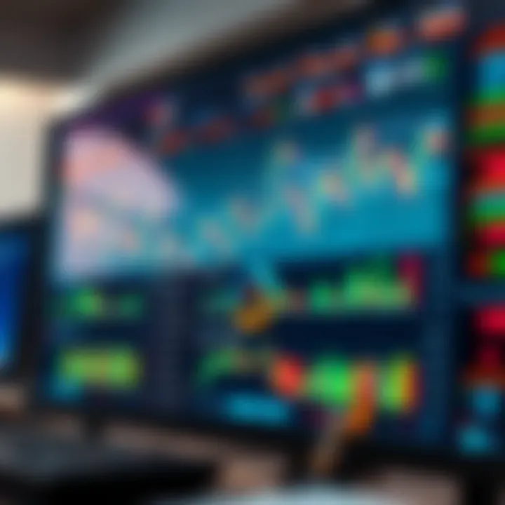 Trading dashboard showcasing various cryptocurrency options