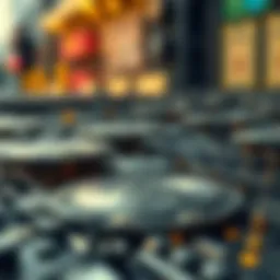 An abstract representation of blockchain technology