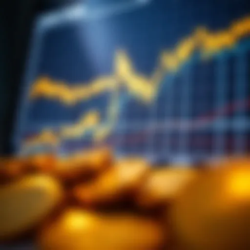 Graph illustrating cryptocurrency market trends