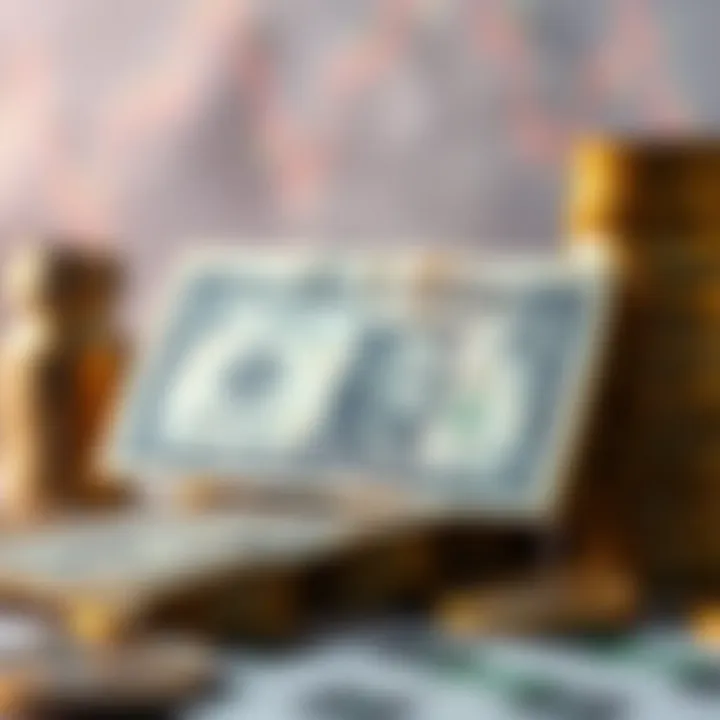 Visual representation of economic indicators affecting currency