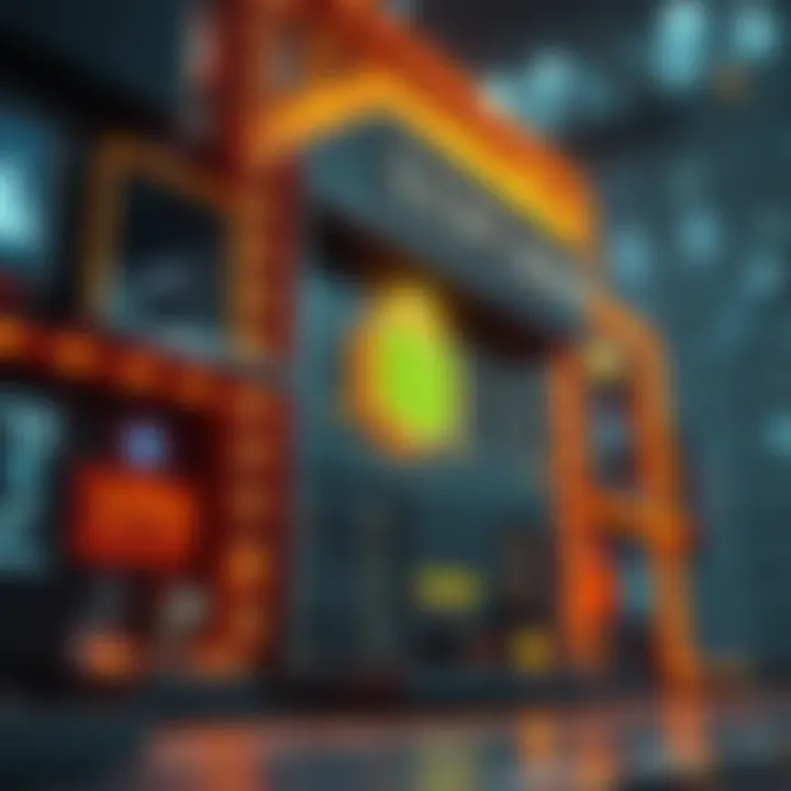 Visual representation of blockchain technology architecture