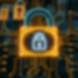 Illustration showcasing secure digital locks symbolizing crypto exchange safety