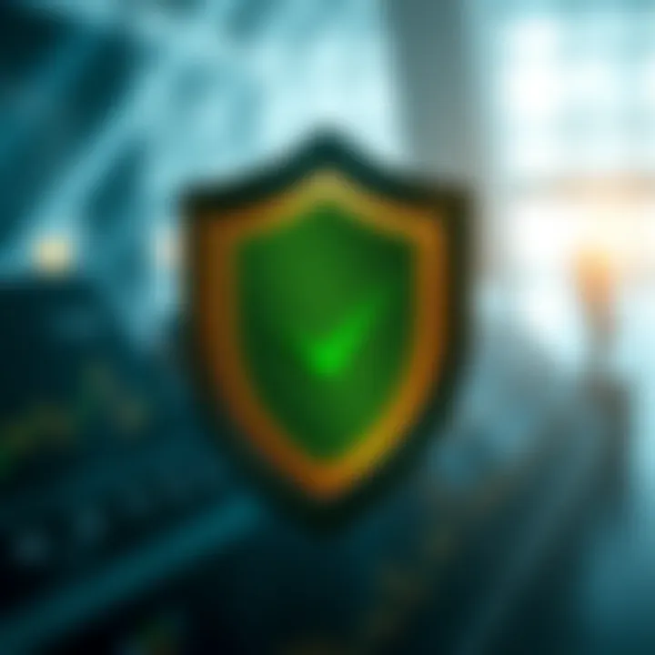 Graphic depicting a shield with a checkmark representing trust in crypto exchanges