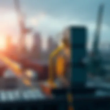 A visualization of blockchain technology applications in various industries