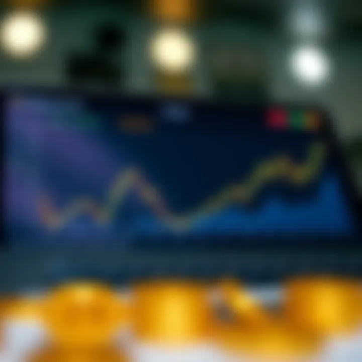 A market analysis graph illustrating cryptocurrency trends