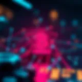 Visual representation of blockchain technology