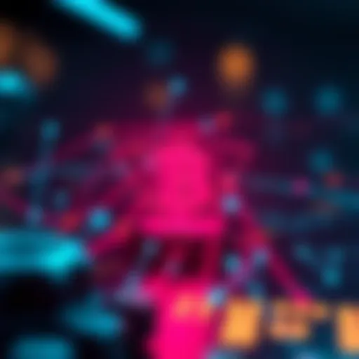 Visual representation of blockchain technology