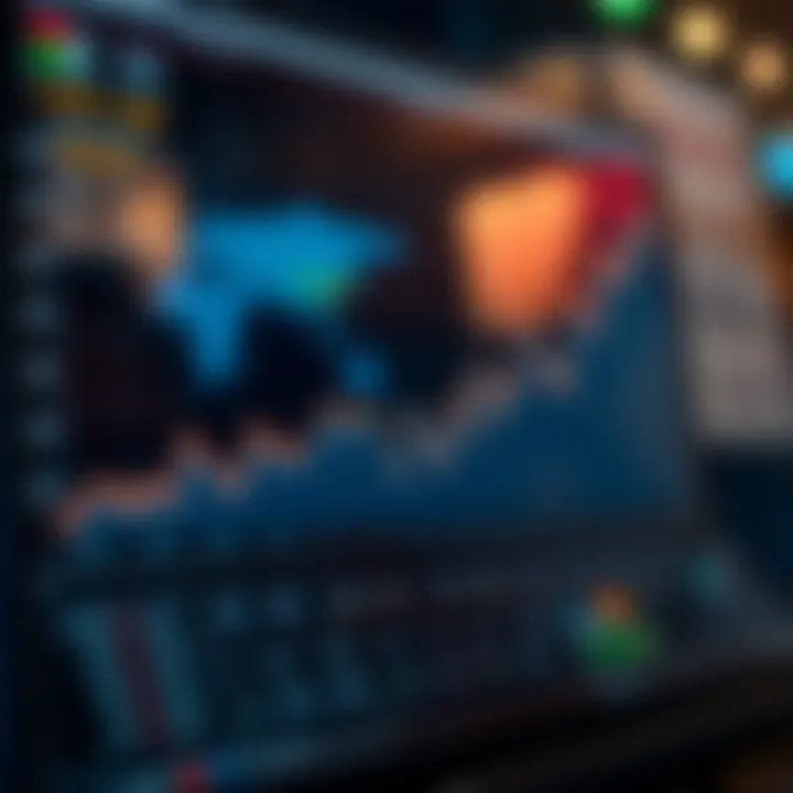 Chart showing market trends for altcoins