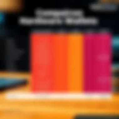 Comparison of Different Hardware Wallets A comparison chart highlighting the differences between various crypto hardware wallets.