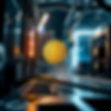 Conceptual visualization of cryptocurrency mining