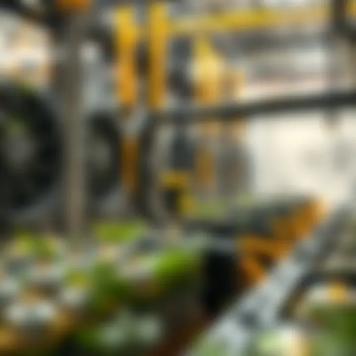 Visual representation of eco-friendly technologies used in the crypto mining industry