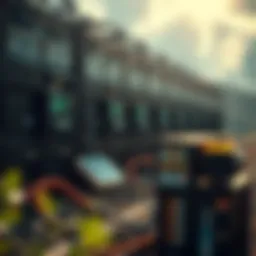 Illustration depicting renewable energy sources powering crypto mining operations