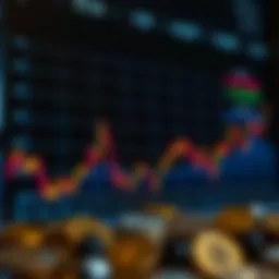 Graph showcasing cryptocurrency market trends