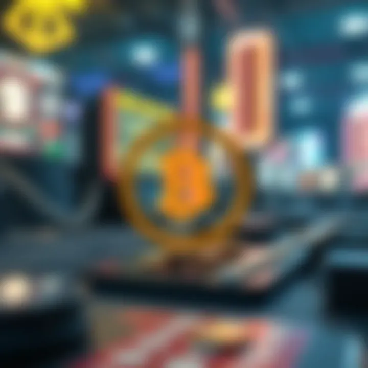 A detailed graphic of blockchain technology in gaming