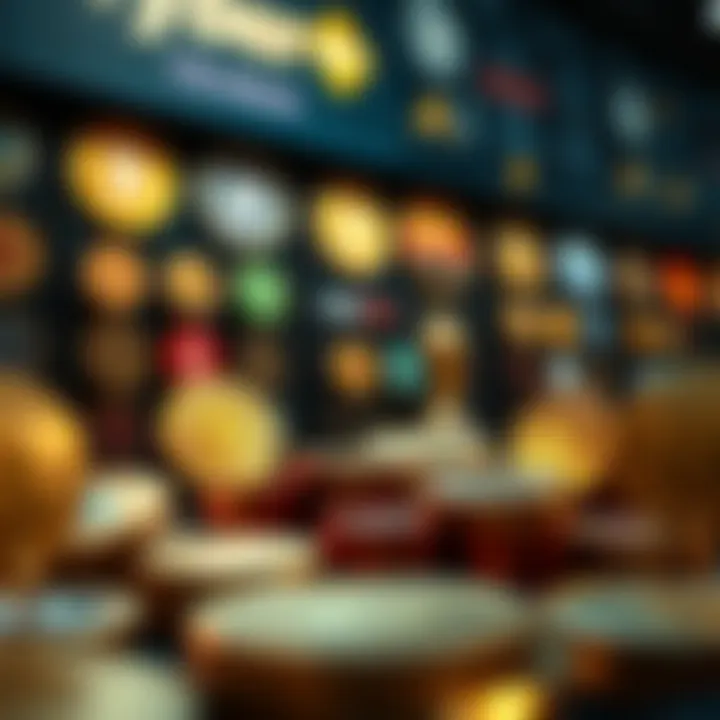 An engaging visual showcasing various cryptocurrency icons