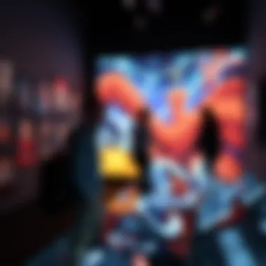 An interactive installation in a New York NFT gallery