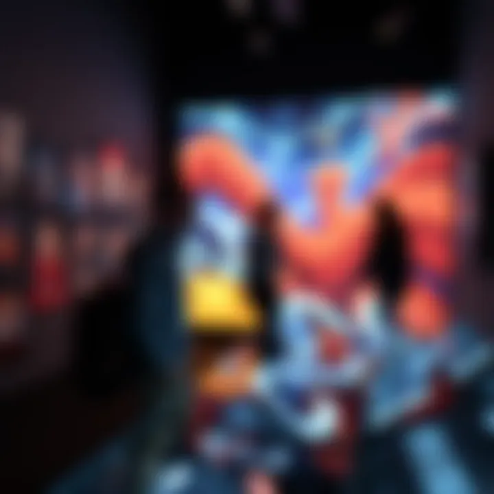 An interactive installation in a New York NFT gallery