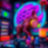 Digital Artwork in the NFT Space A vibrant digital artwork representing the NFT culture