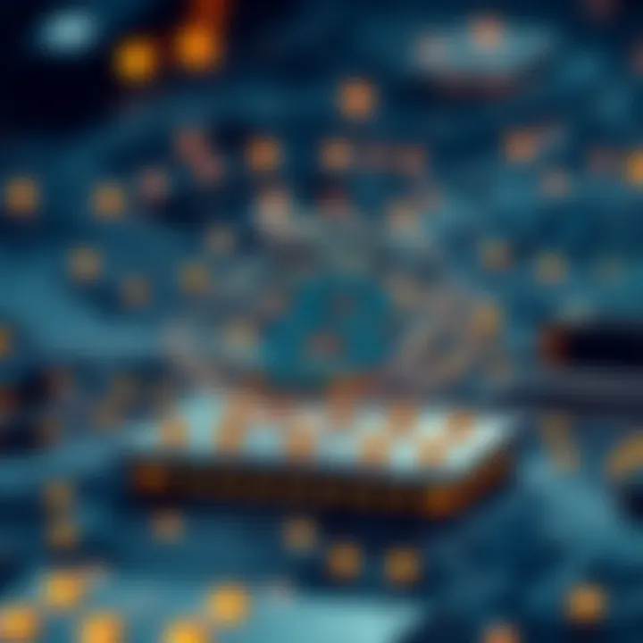 Visual representation of blockchain technology and its components