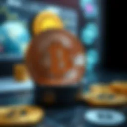 Conceptual illustration of cryptocurrency lending