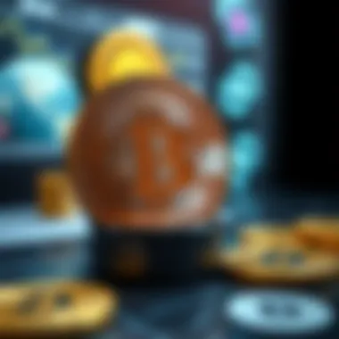 Conceptual illustration of cryptocurrency lending