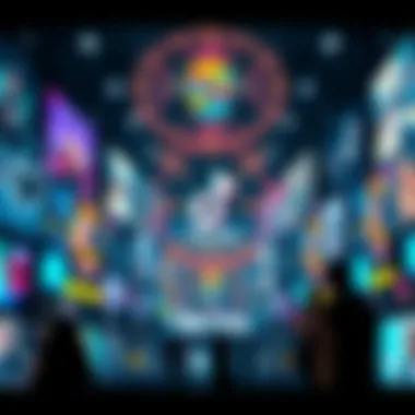 A collage of digital art showcased through TikTok.