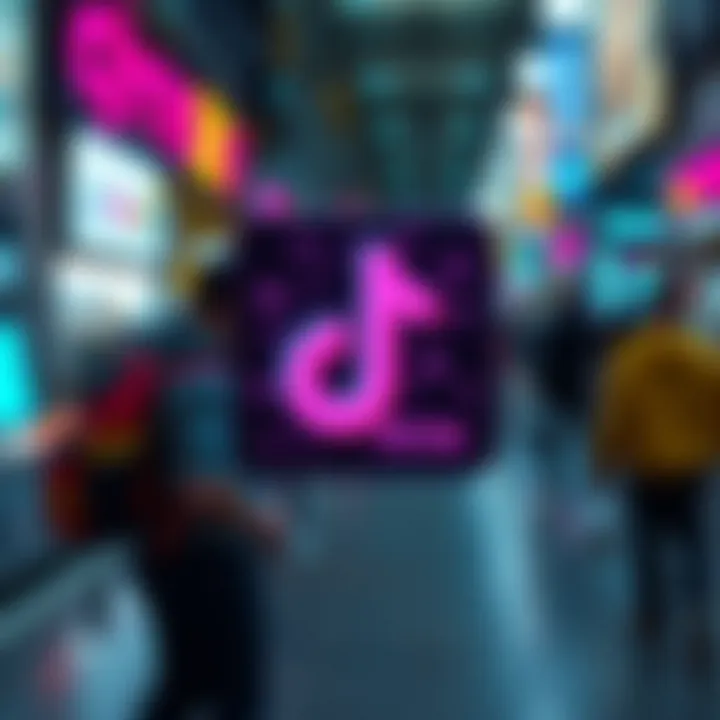 Visual representation of TikTok's platform merging with NFTs.