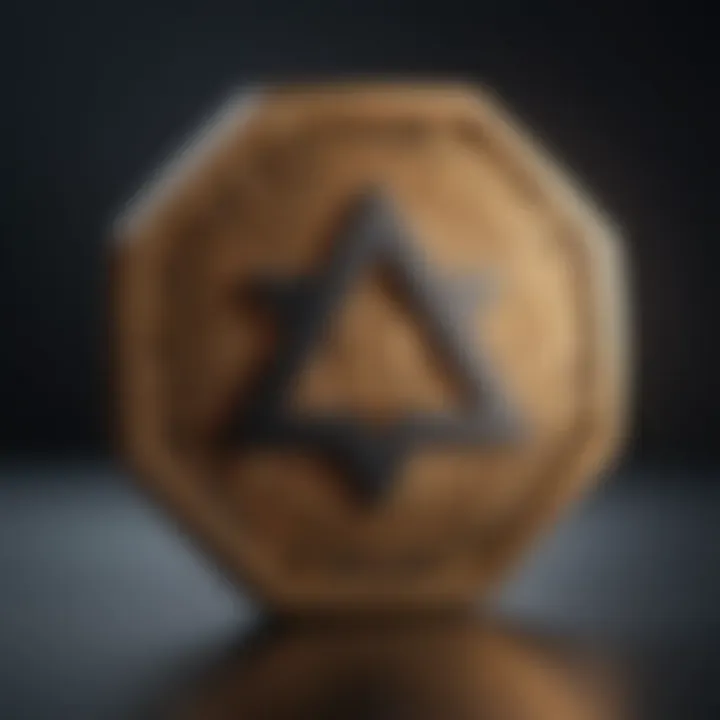 Visual representation of the HEX cryptocurrency symbol