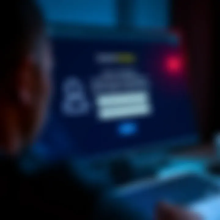 Secure verification process on a computer screen