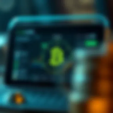 A secure digital wallet interface displaying cryptocurrency assets