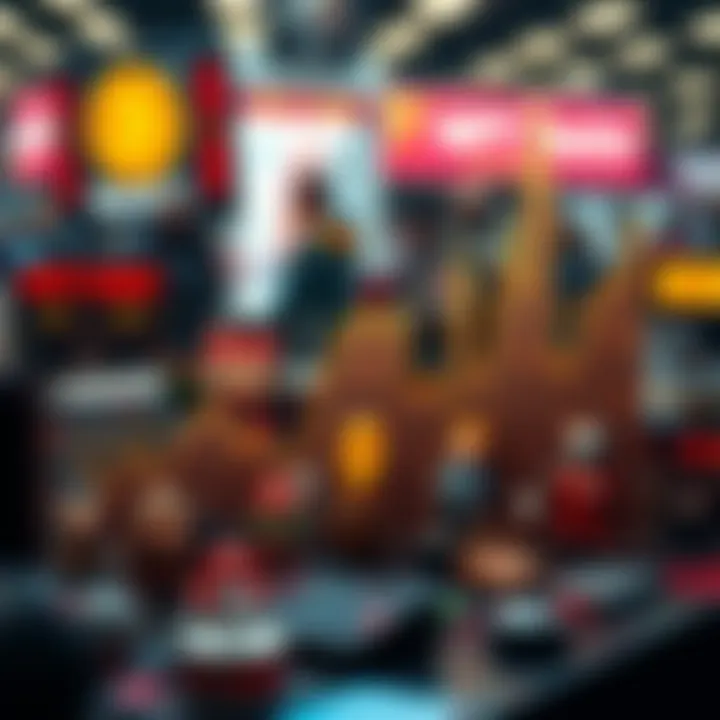 NFT Market Trends Over Time A graphical representation of fluctuating NFT market prices over time.