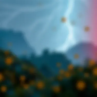 Innovative Concept of Lightning Coins A conceptual representation of lightning coins in a digital landscape