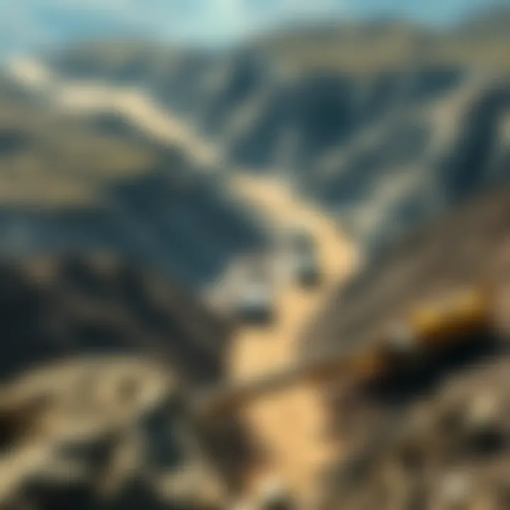 Visual of financial implications of geomining activities