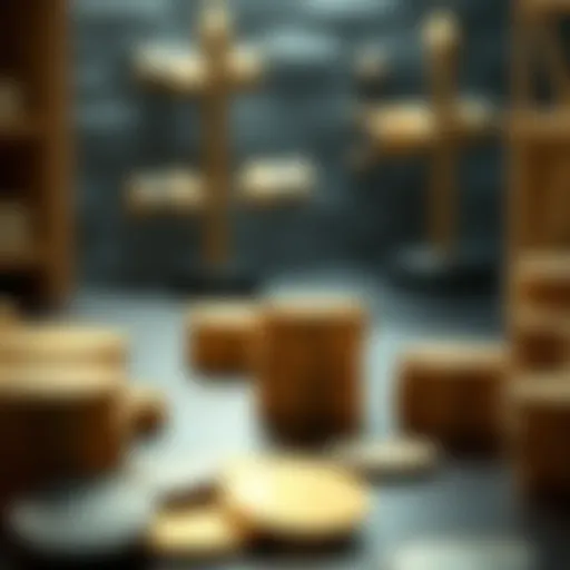 Visual representation of cryptocurrency staking rewards