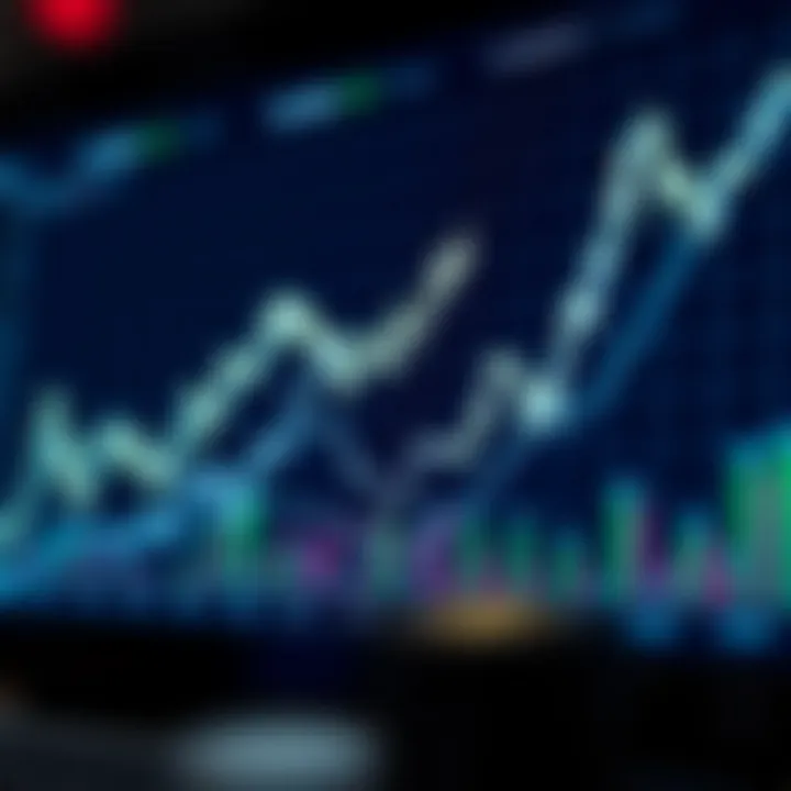 Graph showcasing cryptocurrency market trends