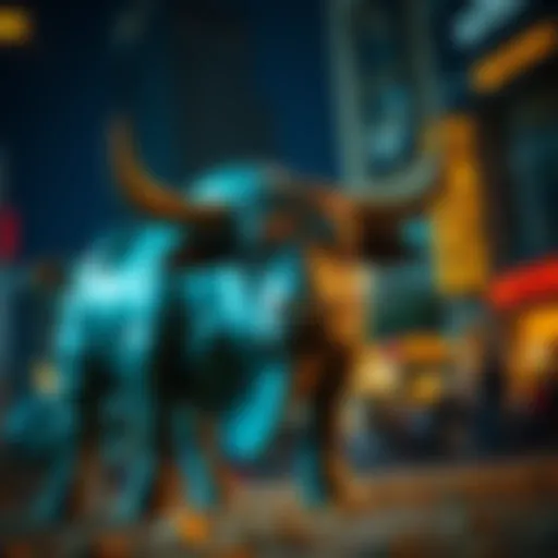 A bull symbolizing market optimism and upward trends