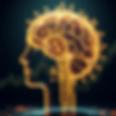 An abstract visualization of psychological factors affecting investor behavior