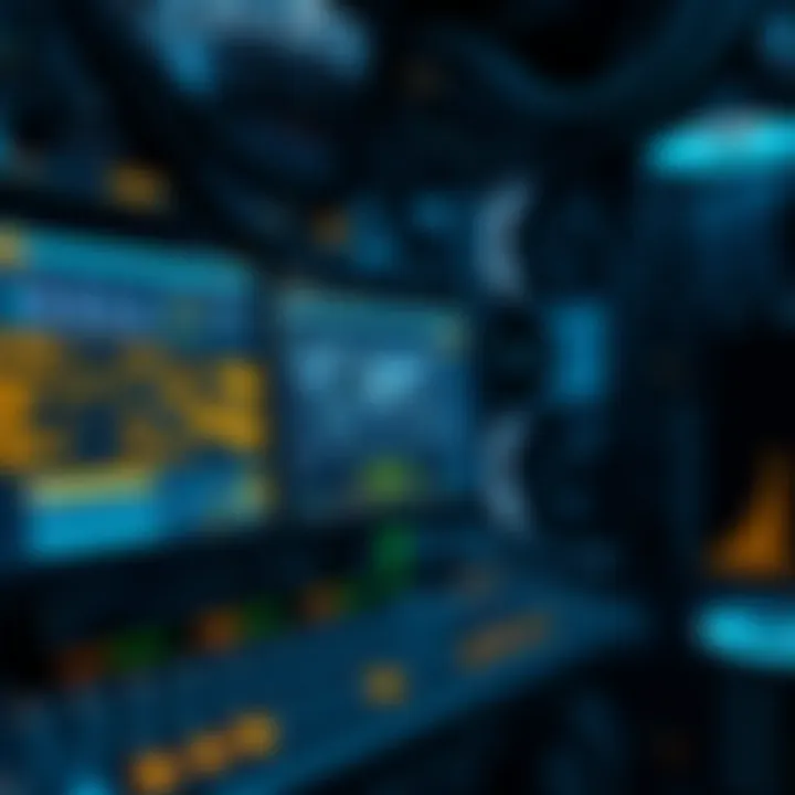 Software Interfaces for Mining Management A graphical representation of software interfaces used for mining management.