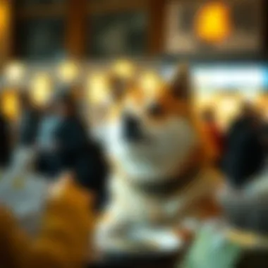 Illustration depicting the community initiatives surrounding Sheba Inu