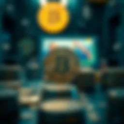 Visual representation of cryptocurrency staking